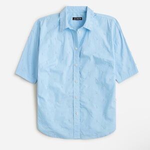 J.Crew Collection Light Blue Short-Sleeve Button-Up Shirt worn once